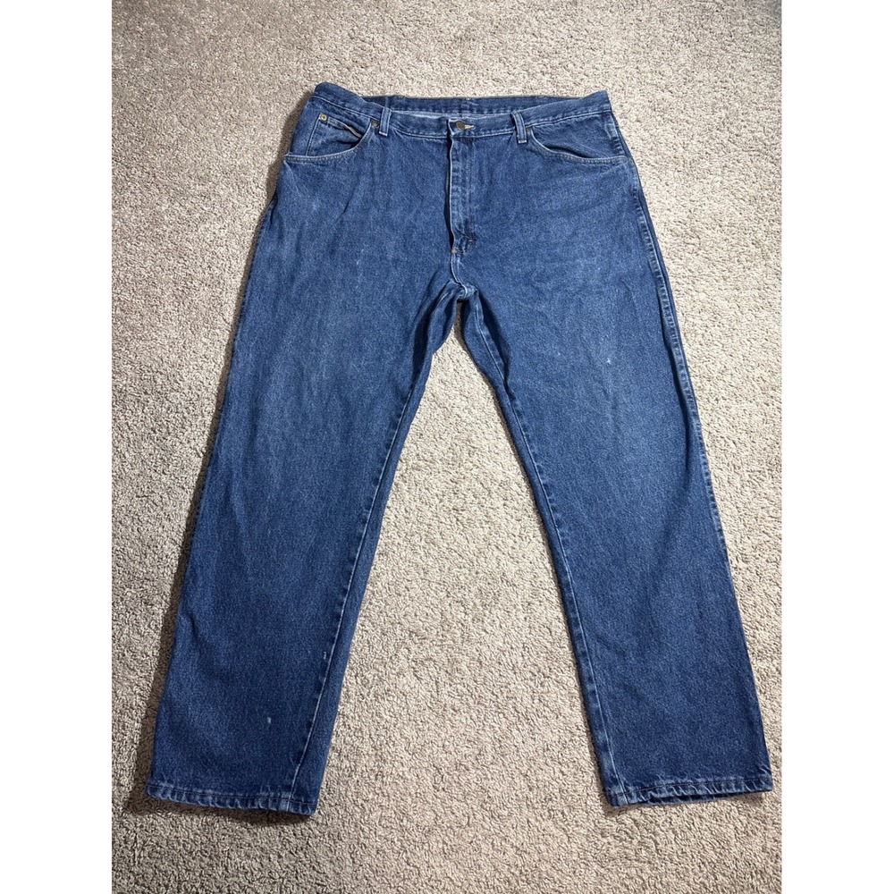 Y2K Wrangler Regular Fit Mens Jeans 40x30 Medium Wash Blue Denim